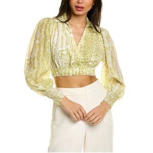 NWT All Saints Clara Noche Snake Print Cropped Top size UK8 US4